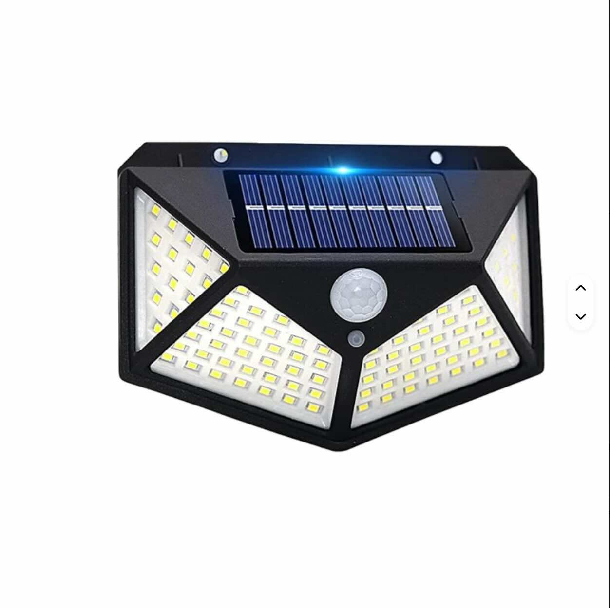 Lámpara solar LED exterior con sensor de movimiento – 100 LEDs | IP65