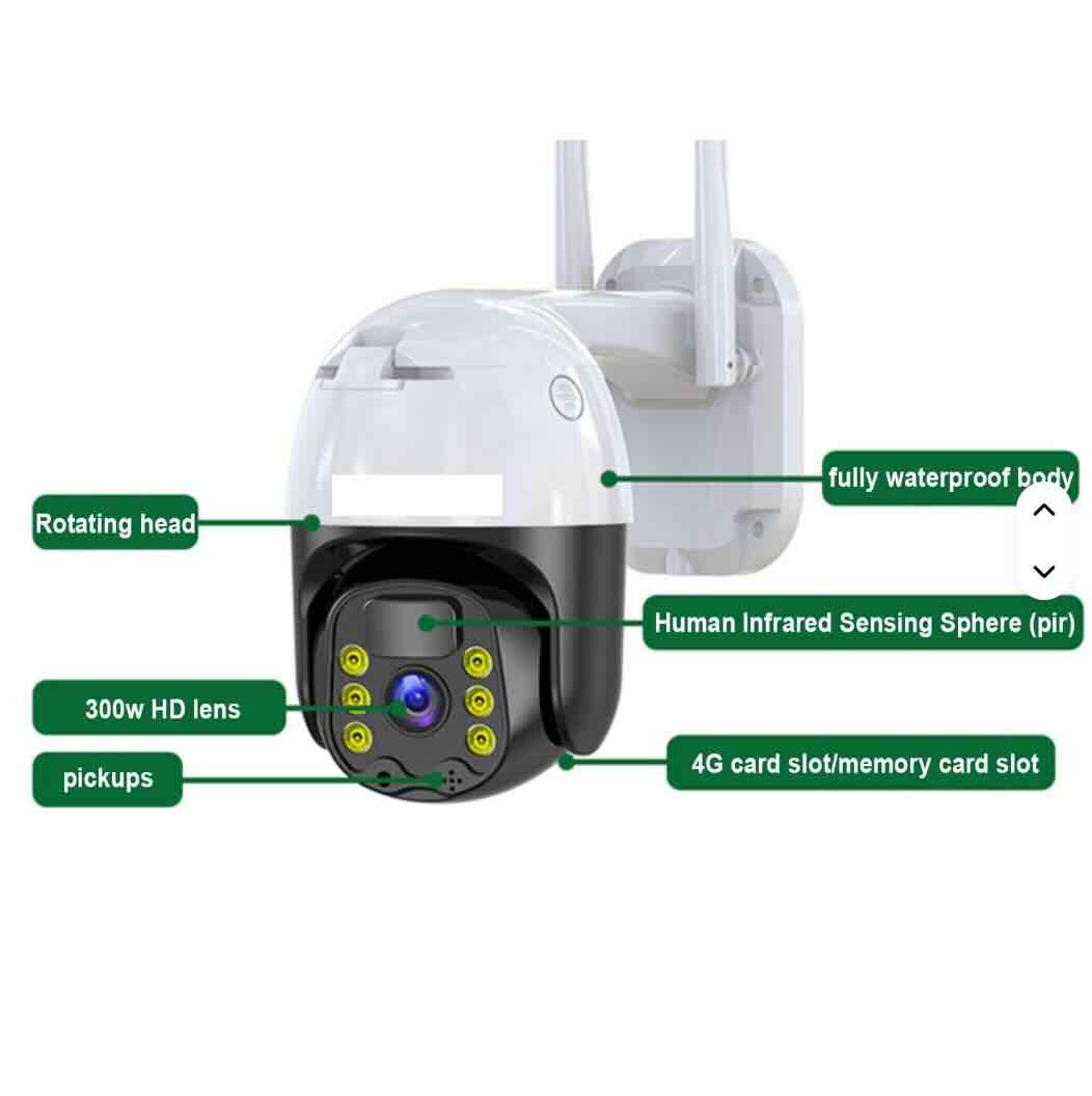 Cámara Solar Wifi 360° con Visión Nocturna – 2MP