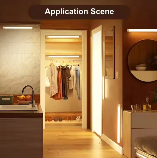 Sensor de movimiento LED recargable USB – Luz inalámbrica para armarios, pasillos y dormitorios