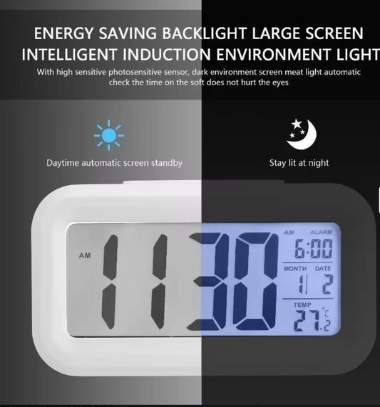 Reloj Digital LED Infantil – Temperatura Alarma y Calendario
